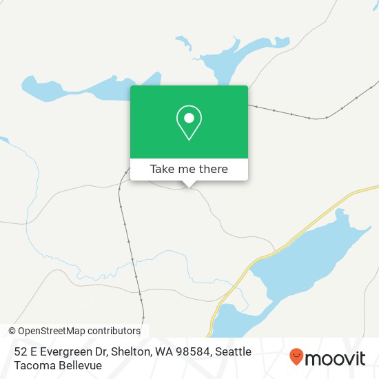Mapa de 52 E Evergreen Dr, Shelton, WA 98584