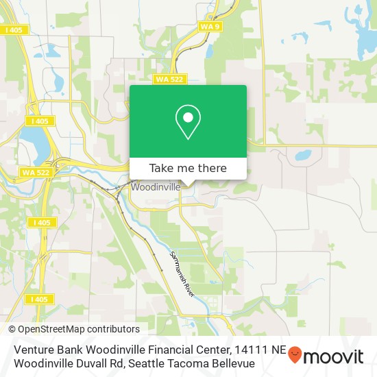 Venture Bank Woodinville Financial Center, 14111 NE Woodinville Duvall Rd map