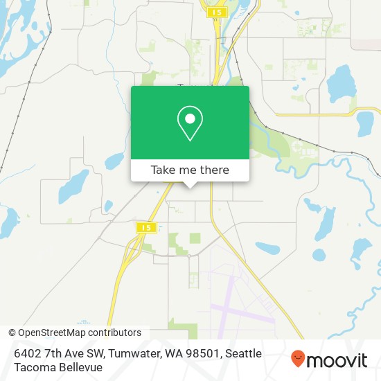 6402 7th Ave SW, Tumwater, WA 98501 map