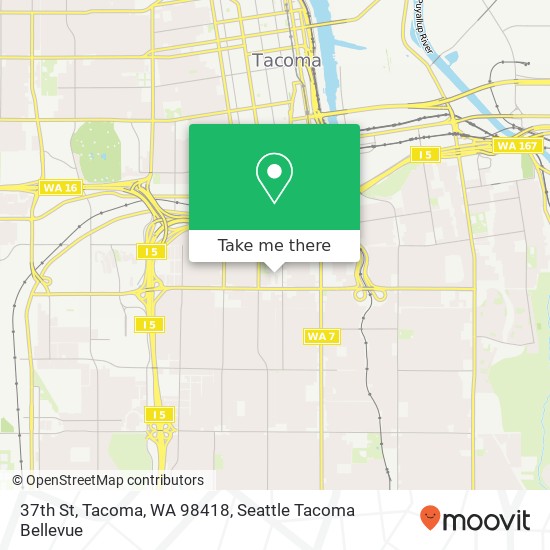 37th St, Tacoma, WA 98418 map