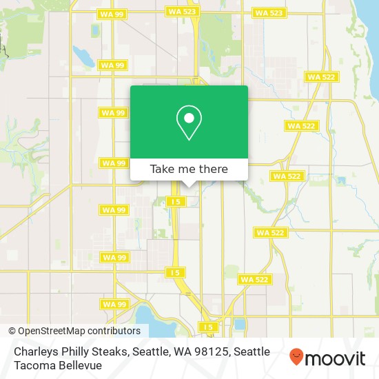 Mapa de Charleys Philly Steaks, Seattle, WA 98125