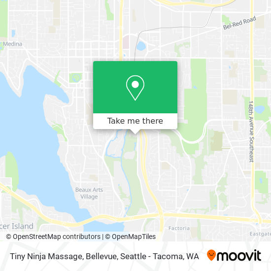 Mapa de Tiny Ninja Massage, Bellevue