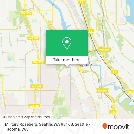 Mapa de Military Roseberg, Seattle, WA 98168