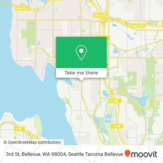 Mapa de 3rd St, Bellevue, WA 98004