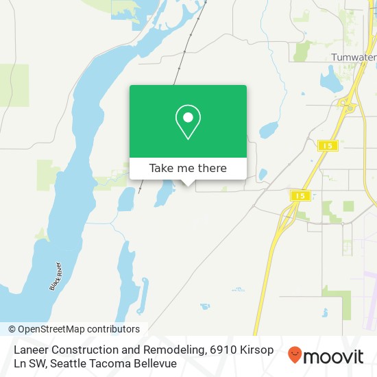 Mapa de Laneer Construction and Remodeling, 6910 Kirsop Ln SW