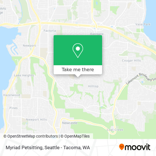 Myriad Petsitting map