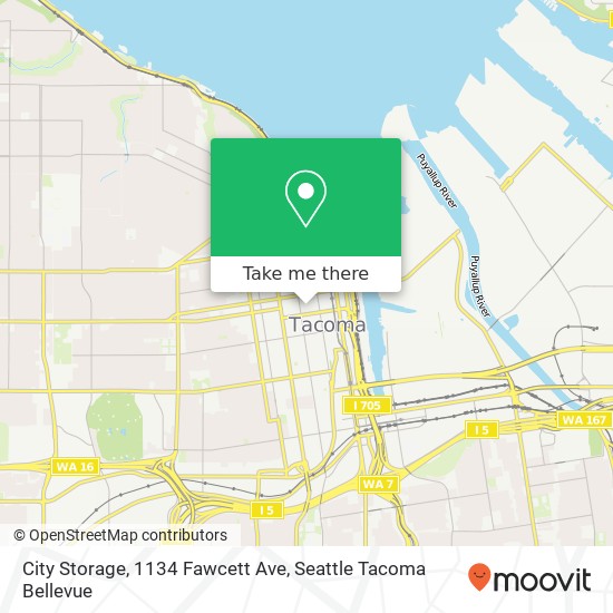 Mapa de City Storage, 1134 Fawcett Ave