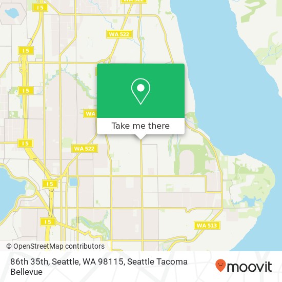 86th 35th, Seattle, WA 98115 map