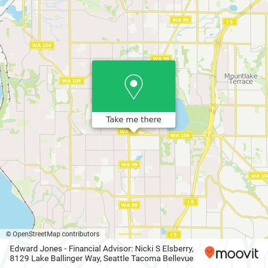 Edward Jones - Financial Advisor: Nicki S Elsberry, 8129 Lake Ballinger Way map