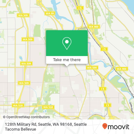 Mapa de 128th Military Rd, Seattle, WA 98168