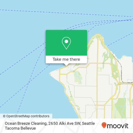 Mapa de Ocean Breeze Cleaning, 2650 Alki Ave SW