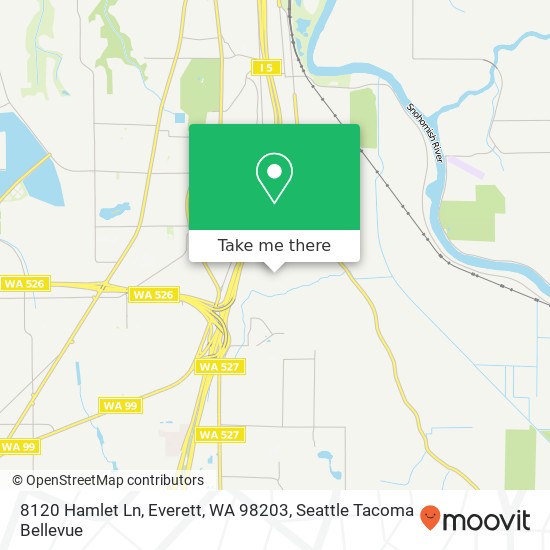 Mapa de 8120 Hamlet Ln, Everett, WA 98203