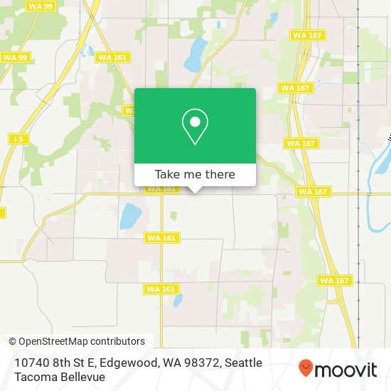 Mapa de 10740 8th St E, Edgewood, WA 98372