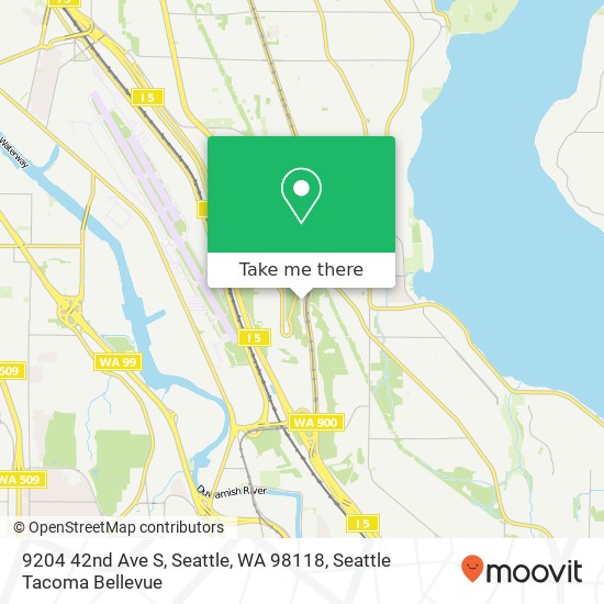 Mapa de 9204 42nd Ave S, Seattle, WA 98118