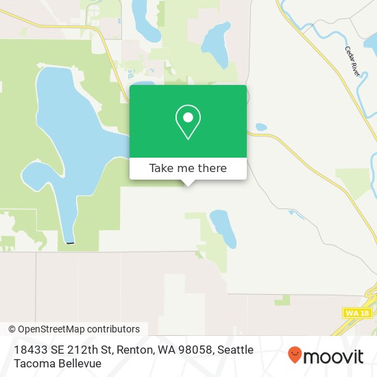 Mapa de 18433 SE 212th St, Renton, WA 98058