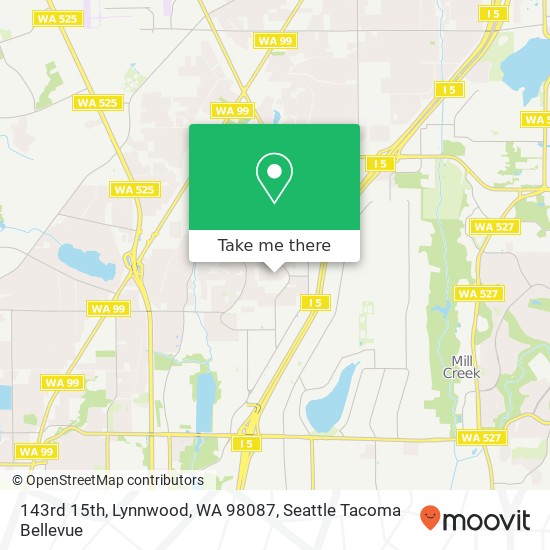 143rd 15th, Lynnwood, WA 98087 map