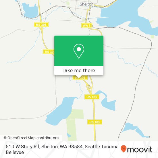 Mapa de 510 W Story Rd, Shelton, WA 98584