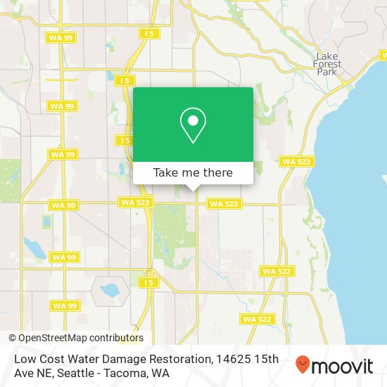 Mapa de Low Cost Water Damage Restoration, 14625 15th Ave NE