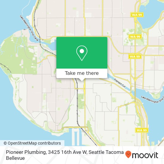 Mapa de Pioneer Plumbing, 3425 16th Ave W