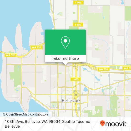 Mapa de 108th Ave, Bellevue, WA 98004