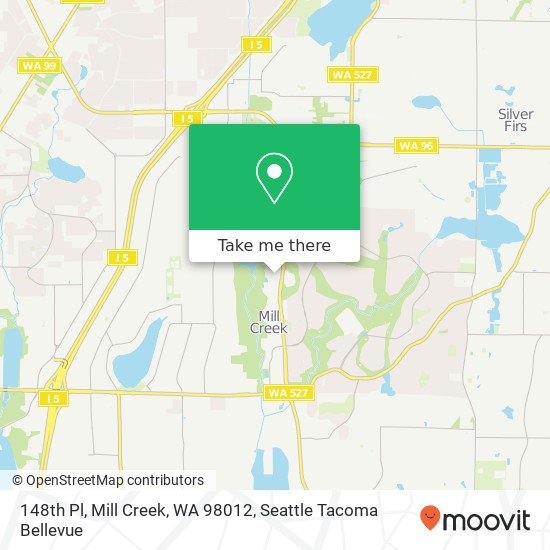 Mapa de 148th Pl, Mill Creek, WA 98012