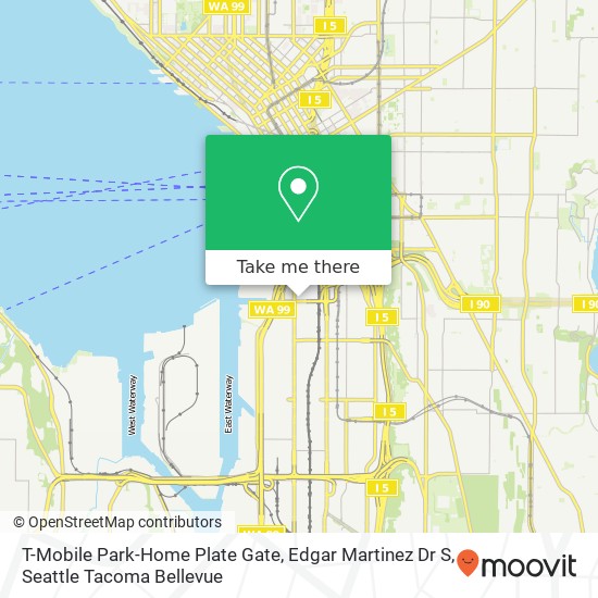 T-Mobile Park-Home Plate Gate, Edgar Martinez Dr S map