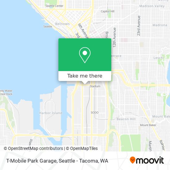 T-Mobile Park Garage map