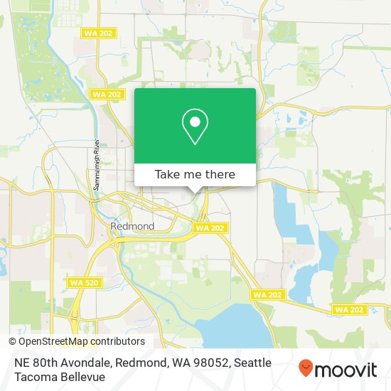 NE 80th Avondale, Redmond, WA 98052 map