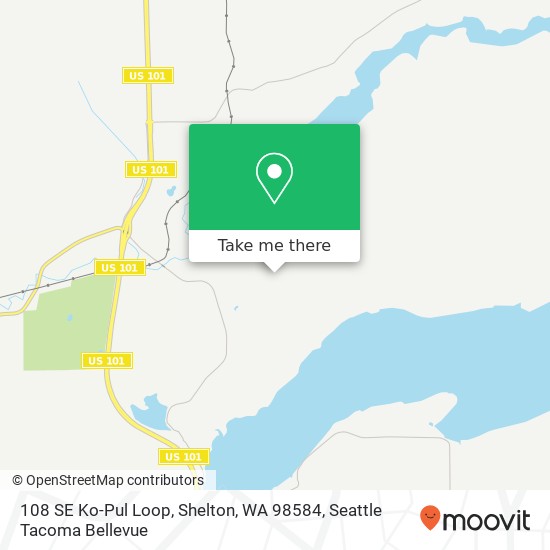 Mapa de 108 SE Ko-Pul Loop, Shelton, WA 98584