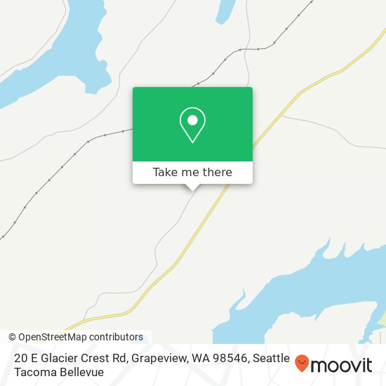 Mapa de 20 E Glacier Crest Rd, Grapeview, WA 98546