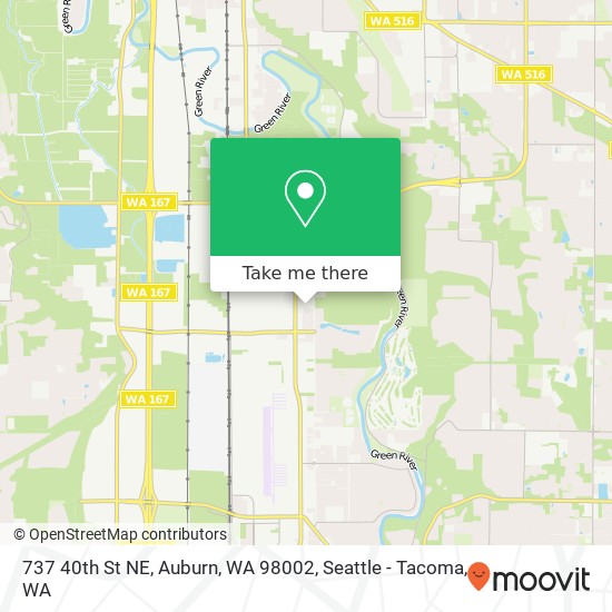 Mapa de 737 40th St NE, Auburn, WA 98002