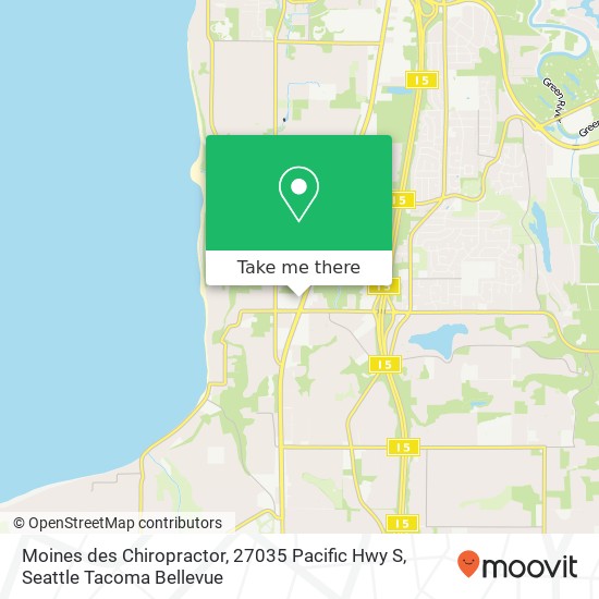 Mapa de Moines des Chiropractor, 27035 Pacific Hwy S