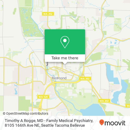 Timothy A Rogge, MD - Family Medical Psychiatry, 8105 166th Ave NE map