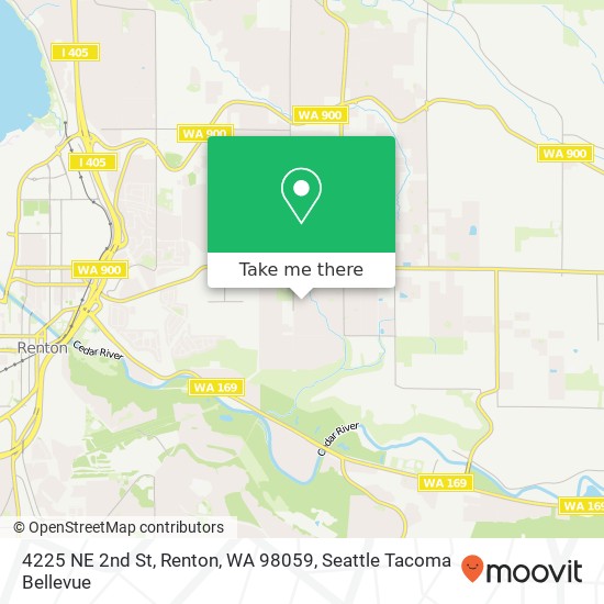 Mapa de 4225 NE 2nd St, Renton, WA 98059