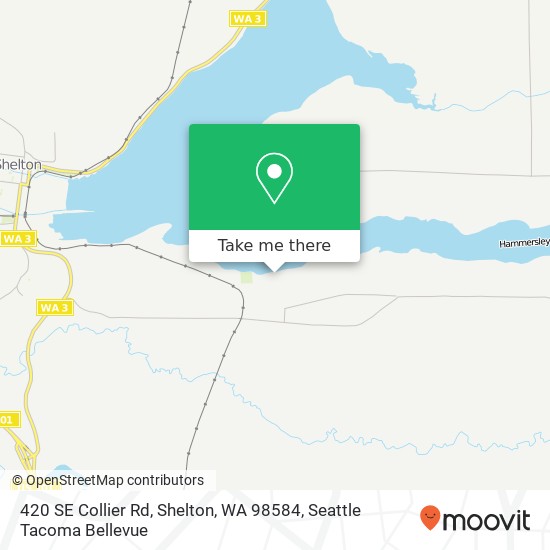 Mapa de 420 SE Collier Rd, Shelton, WA 98584