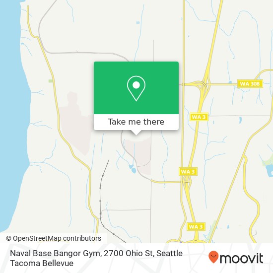 Mapa de Naval Base Bangor Gym, 2700 Ohio St