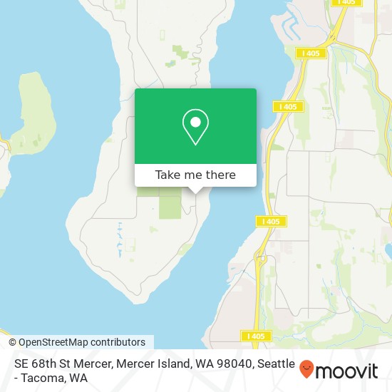 Mapa de SE 68th St Mercer, Mercer Island, WA 98040