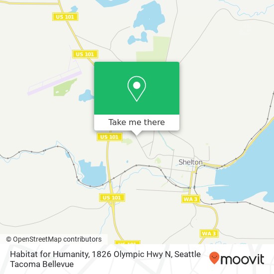 Habitat for Humanity, 1826 Olympic Hwy N map