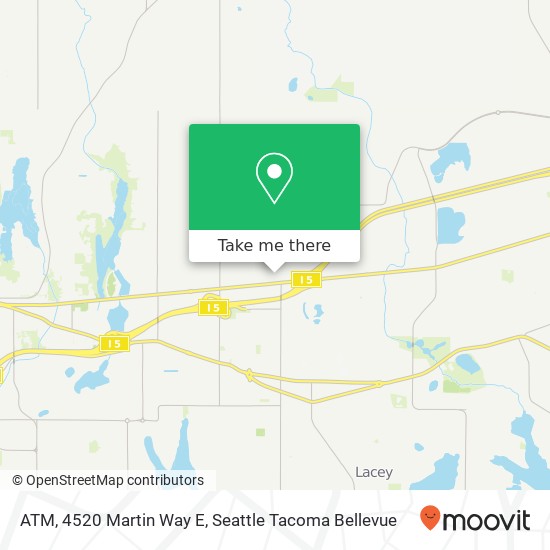 Mapa de ATM, 4520 Martin Way E