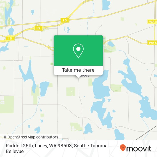 Mapa de Ruddell 25th, Lacey, WA 98503