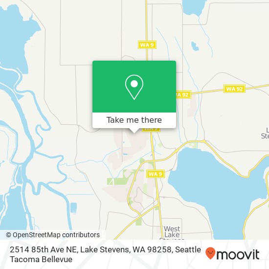 Mapa de 2514 85th Ave NE, Lake Stevens, WA 98258