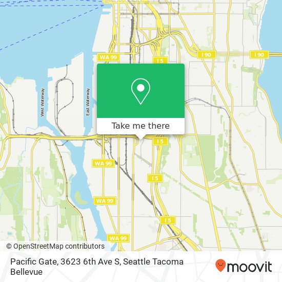 Mapa de Pacific Gate, 3623 6th Ave S