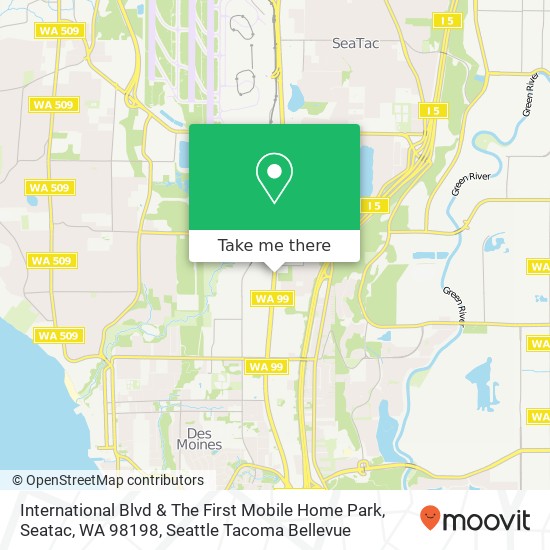 Mapa de International Blvd & The First Mobile Home Park, Seatac, WA 98198