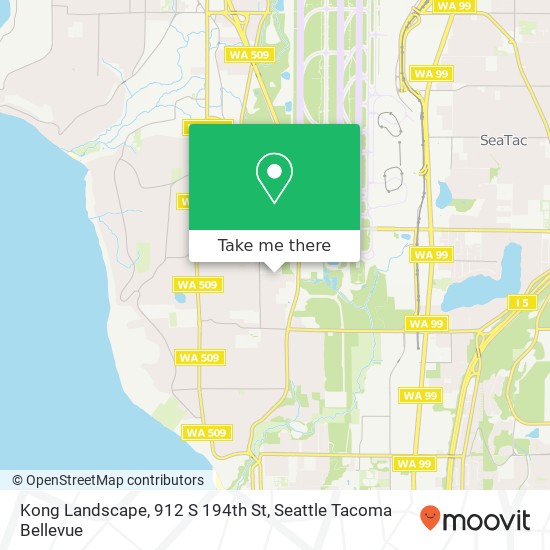 Kong Landscape, 912 S 194th St map