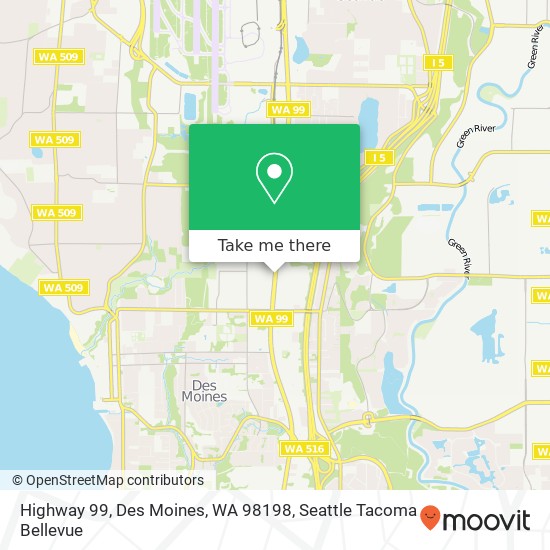 Highway 99, Des Moines, WA 98198 map