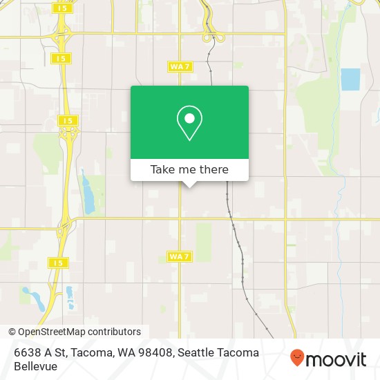 Mapa de 6638 A St, Tacoma, WA 98408