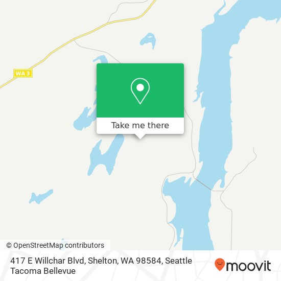 Mapa de 417 E Willchar Blvd, Shelton, WA 98584