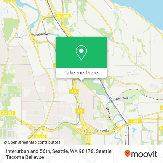 Interurban and 56th, Seattle, WA 98178 map
