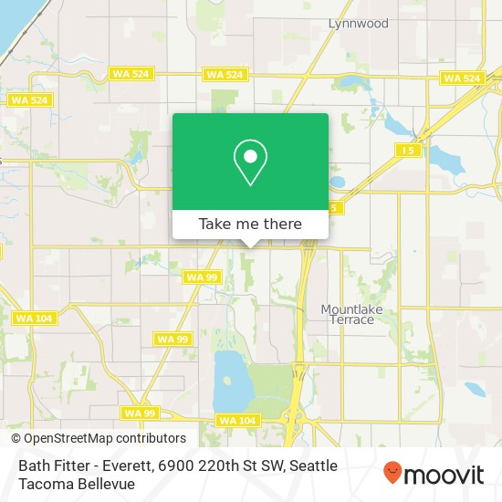 Mapa de Bath Fitter - Everett, 6900 220th St SW