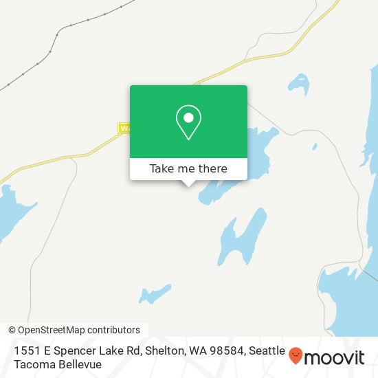 Mapa de 1551 E Spencer Lake Rd, Shelton, WA 98584